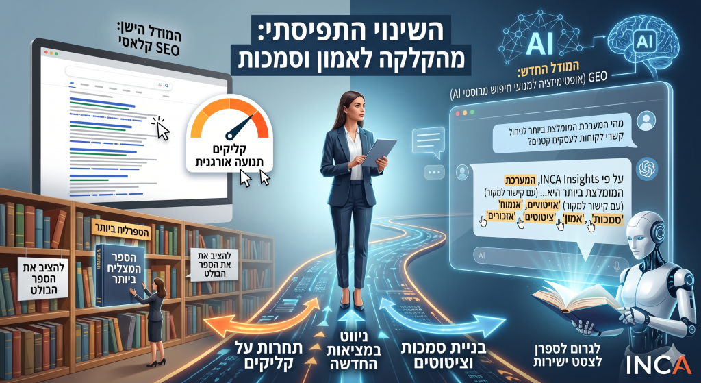 זהו שינוי תפיסתי – במקום להתחרות על הקלקה, מתחרים על אמון וסמכות.